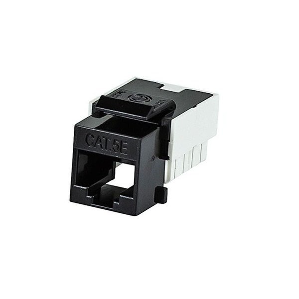 Cat5E Punch Down Keystone Jack, Black, MONOPRICE, Mfr# 10041